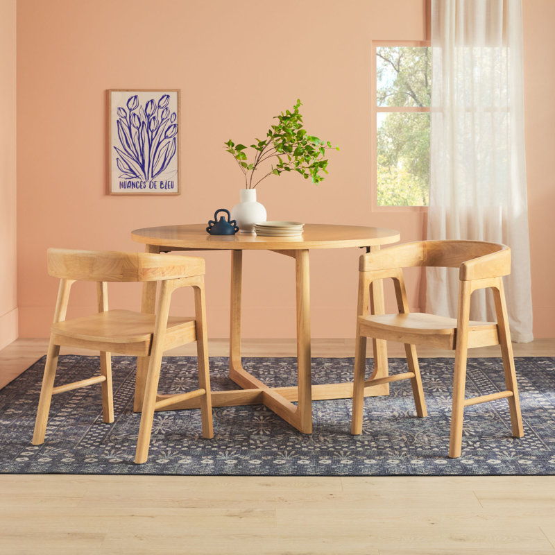 Chaise en bois massif Lorrenda, Naturel