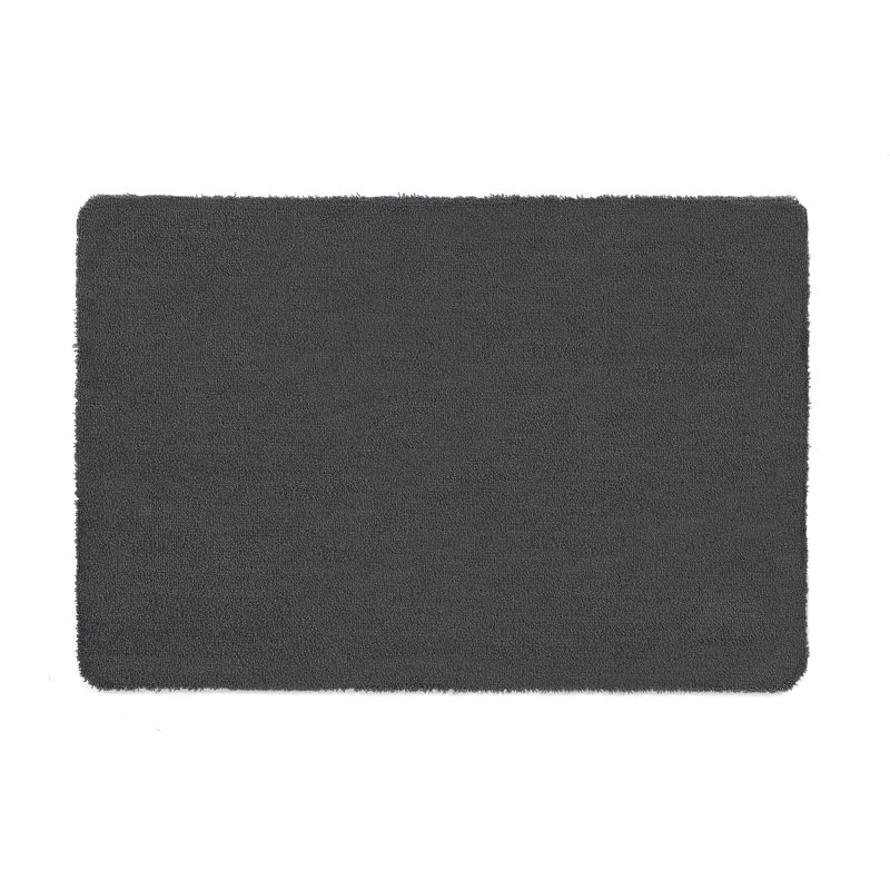 So Soft Indoor Doormat, Charcoal, Rectangle 80 x 100 cm