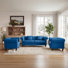 Ensemble de meubles de salon en velours capitonné 3 pièces avec canapé Chesterfield et fauteuil d'appoint Fynlie