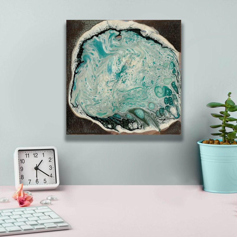  «Atlantis 1» par Alicia Ludwig, art mural sur toile, 12 po x 12 po