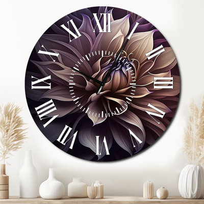 Horloge murale mauve Dahlia