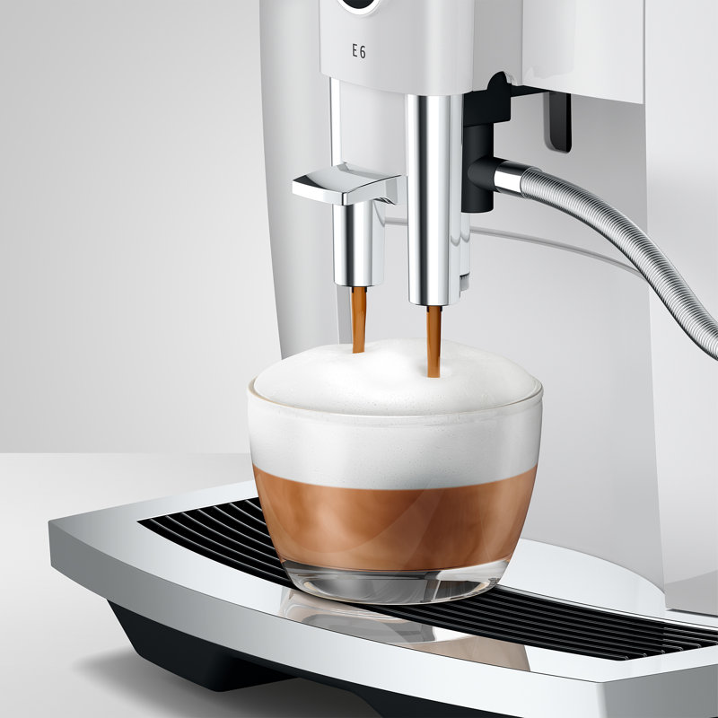 JURA E6 Fully Automatic Coffee & Espresso Machine, Piano White