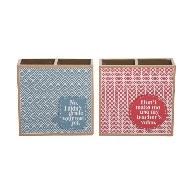  MDF Sassy Teacher Desk Caddy Set of 2 Spring Home Decorations