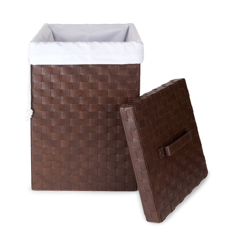 Panier à linge en cuir tissé Vivaldi
