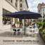 Parasol de table semi-automatique pour l'extérieur-123063214