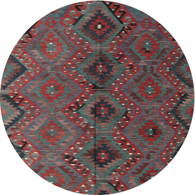 Tapis gris/rouge contemporain