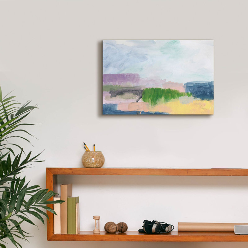 «In The Desert Quiet 1» par Jan Weiss, art mural sur toile, H 12 po x l 18 po x P 0,75 po