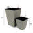 2 Smart Self-Watering Square Planter - Hand Woven , Gray Indoor & Outdoor Use Stabilized And Frost Easy Assembly Planters For Beauty Construction-881013360