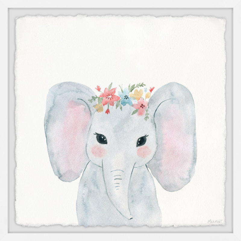 «Eoin Pink Ears», reproduction encadrée, H 18 po x l 18 po x P 1,5 po