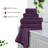 Martex Ultimate Solid 6 Piece Dark Purple Towel Set-115845220