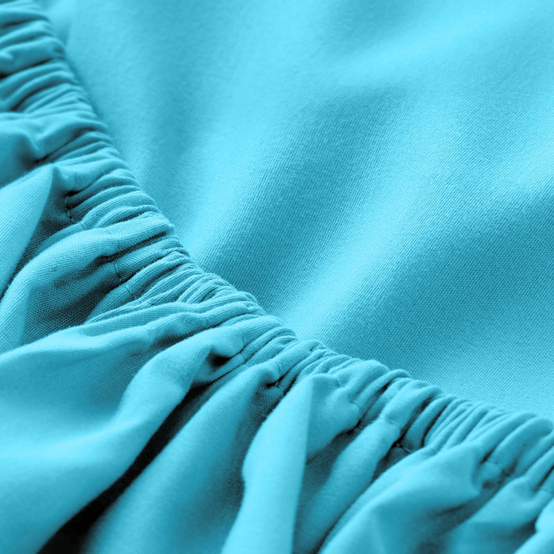 Microfiber Fitted Sheet, Aqua, Full Fitted Sheet
