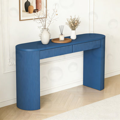 Console avec grand plateau et deux tiroirs