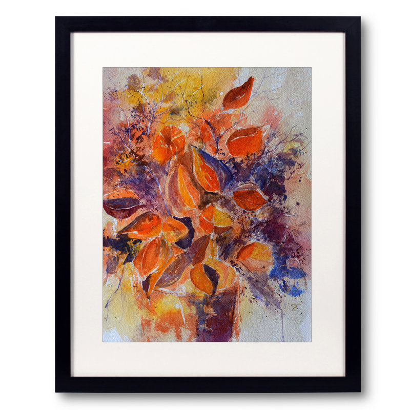 Peinture physique par Pol Ledent - Peinture, H 31,25 po x l 25,25 po, Papier avec cadre noir