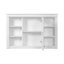 Armoire de rangement murale de 42 po pour salle de bain, armoire à pharmacie, armoire de salle de bain moderne avec miroir, armoire à miroir avec 6 tablettes ouvertes (meuble-lavabo non inclus)