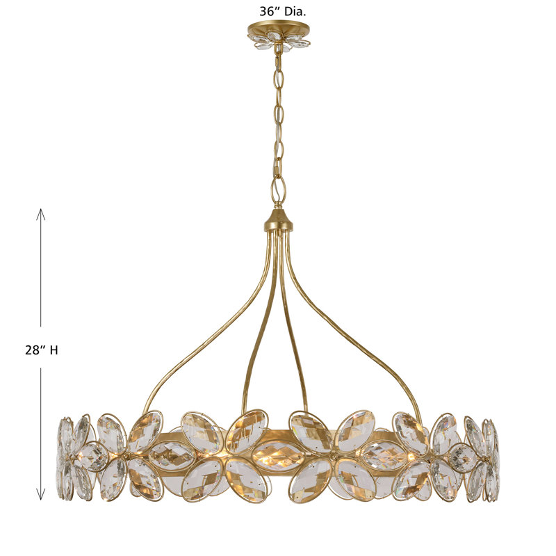 Marbella 14-Light Chandelier in Gold Shimmer by Breegan Jane