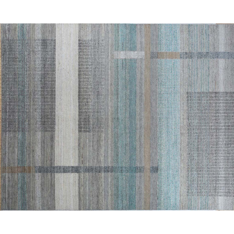 Contemporary Hand Knotted Wool Area Rug
