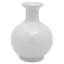 12" Antique White Porcelain Vase