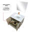 30 po Walley De salle de bain rustique avec comptoir en quartz blanc, robinet or rose et 28 haut-parleurs - miroir intégré x 20 po pour la surface de la salle de bain, carré-121074585