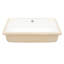Lavabo de salle de bain rectangulaire encastré en céramique 18 "avec débordement 18" X 12 "- Design élégant, surface lisse pour rénovation style classique blanc moderne, toilettes résistantes aux acides