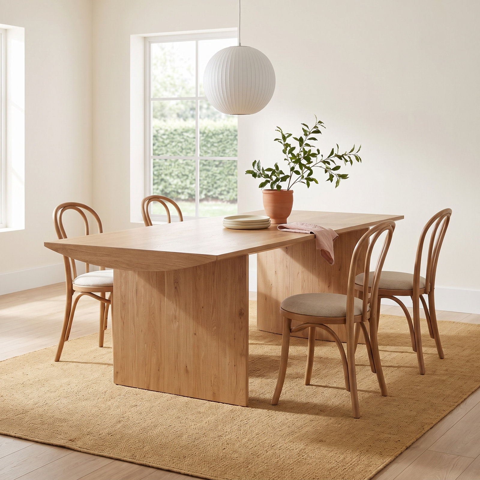 Statler 84" Oak Dining Table, 40" W x 84" L