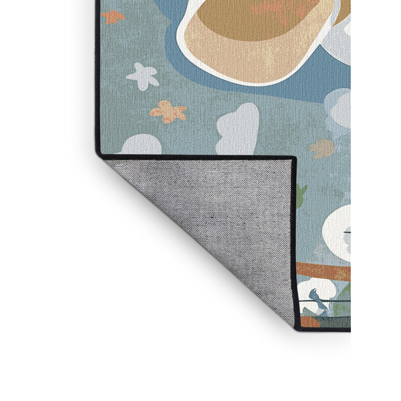 Tapis lavable Indigo, Tapis de couloir 2 pi x 4 pi