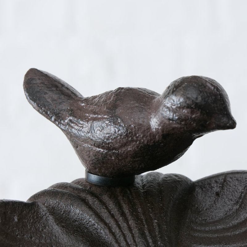 Aleana Metal Scallop Birdbath