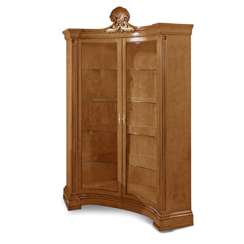 18th Century Lighted Display Stand, Light Walnut