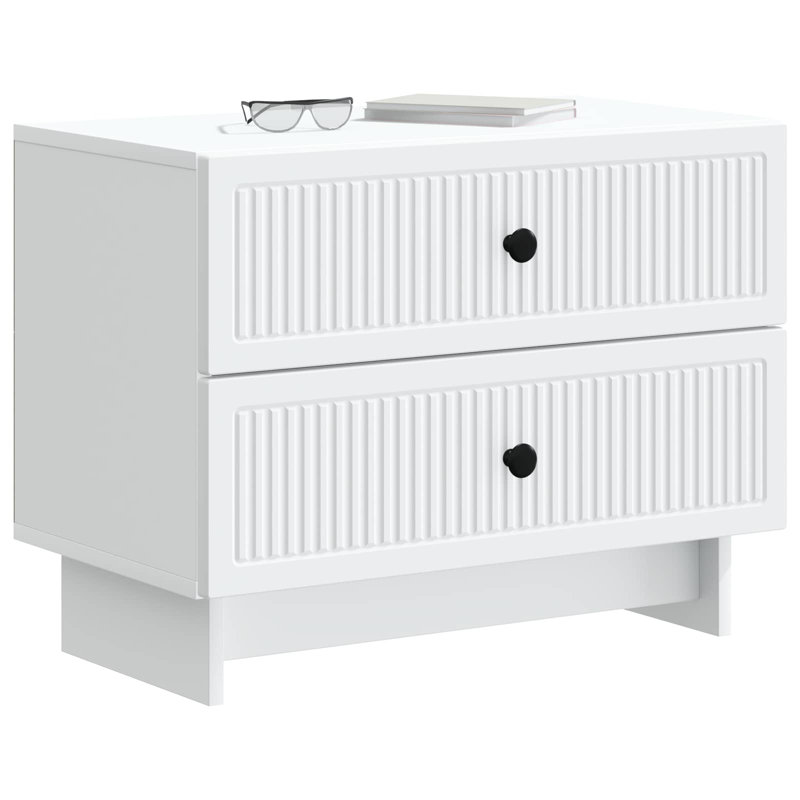 62cm W Engineered Wood Bedside Table