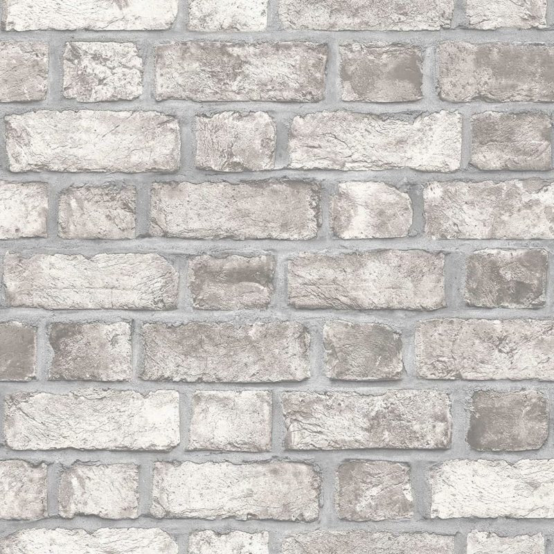Peavine 10m x 52.8cm Matte Wallpaper Roll, Grey/Off White