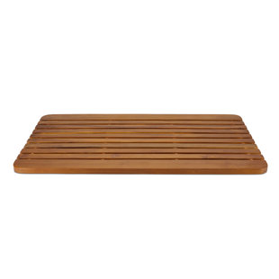 Nordic Style Oiled Teak Shower/Bath/Outdoor Mat 19.6? x 19.6?