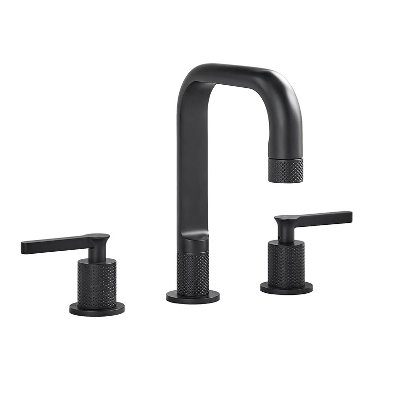 Wishful 8. in Widespread 2-Handle Bathroom Faucet, Matte Black