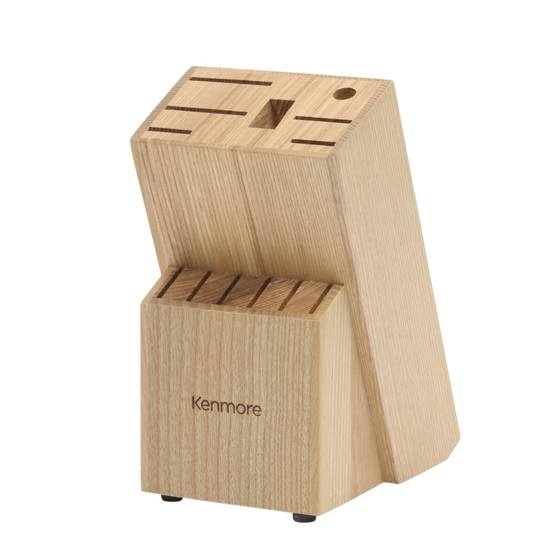 Kenmore Stainless Steel 14-Piece Knife Block Set, Linen