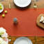 Terracotta Orange Boho Rustic Farmhouse Fall Tassel Table Runner, 33x183 cm Autumn Kitchen Dining Table Decoration Wedding Holiday Party