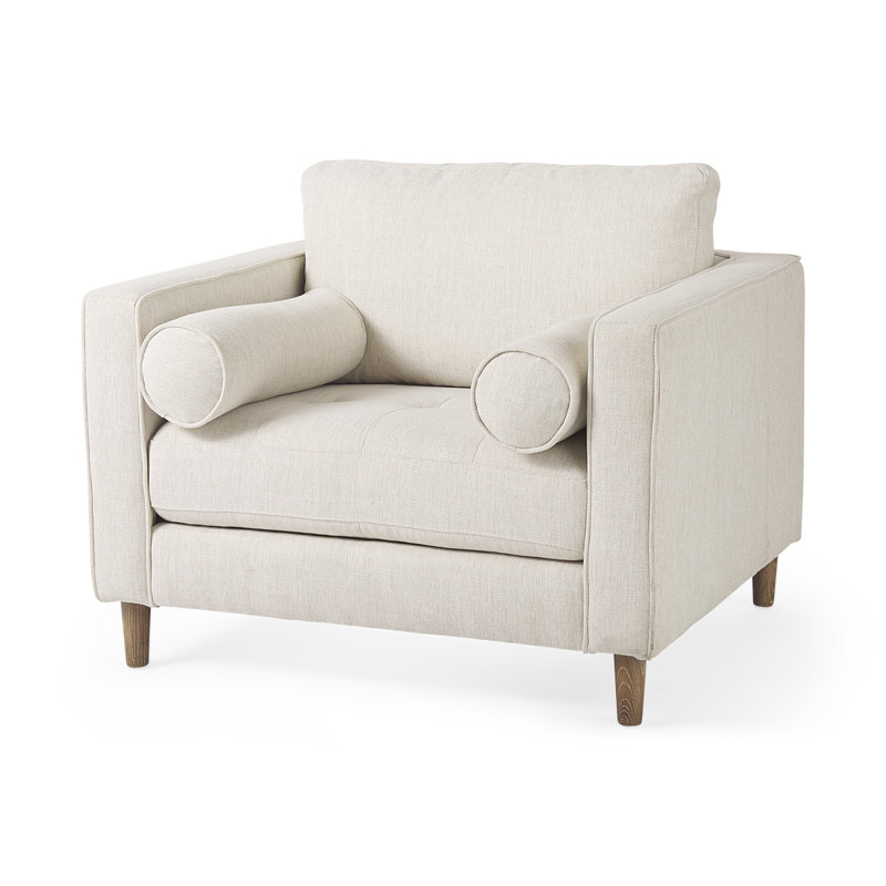 Fauteuil de 40,7 po de largeur Stephon, Crème, crème