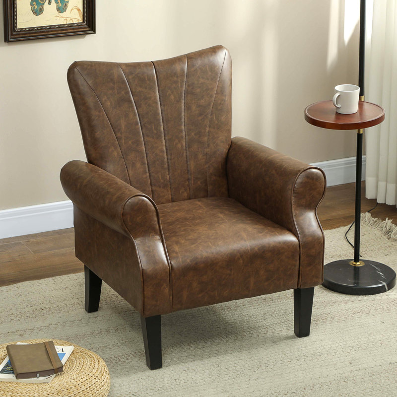Faux Leather Armchair