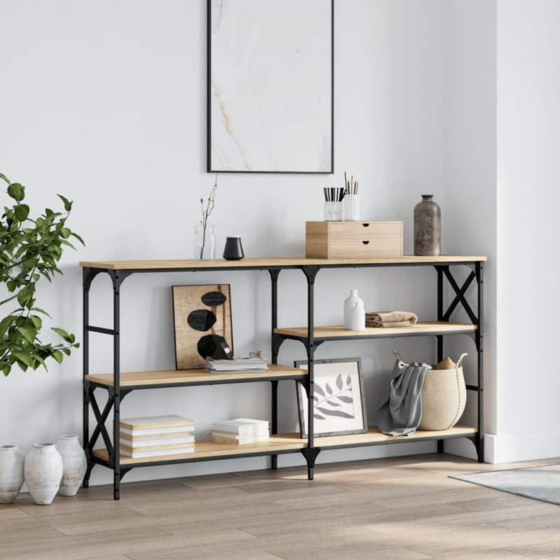 Console Table, 76.5cm H x 150cm W x 29cm D, Sonoma Oak