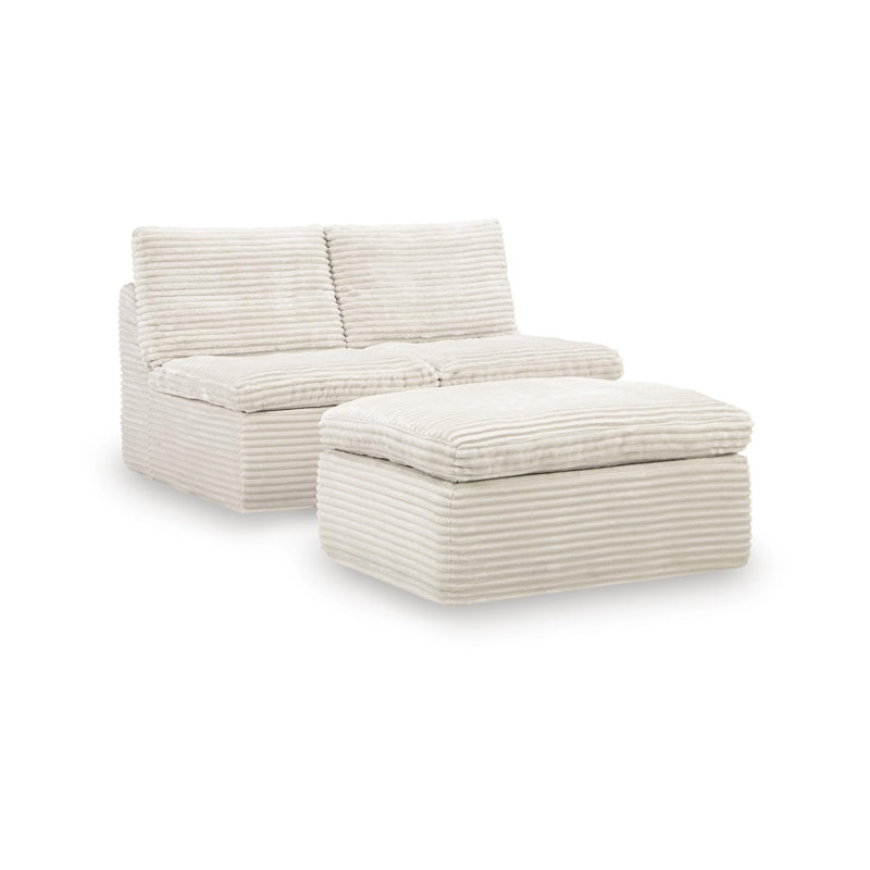 Fauteuil sans accoudoir avec repose-pieds Vough
