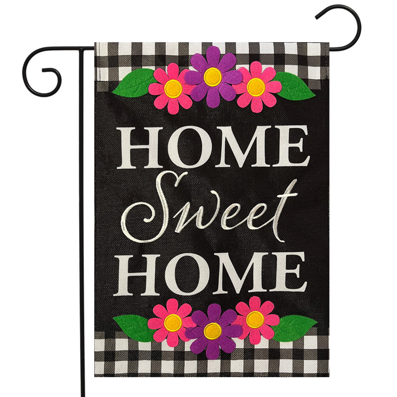 Drapeau de jardin Home Sweet Home Flowers