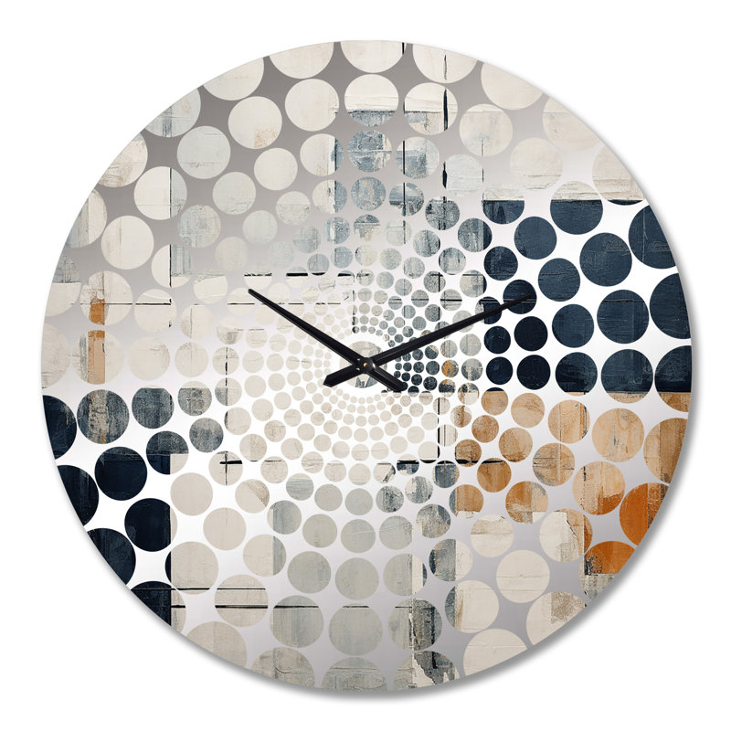 Horloge murale Agatina - Collages abstraits, Très grand