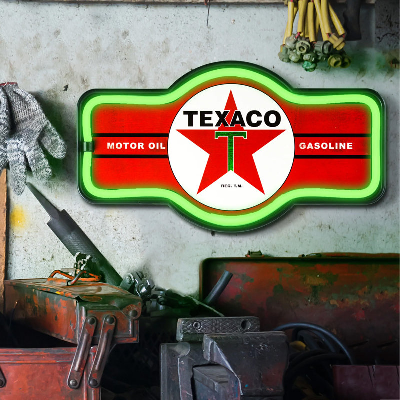 Enseigne del de palissade Texaco