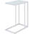 Modern C-Shaped Sofa Side Table With Tempered Glass Top And Chrome Metal Frame - Space-Saving Design For Living Room And Compact Areas