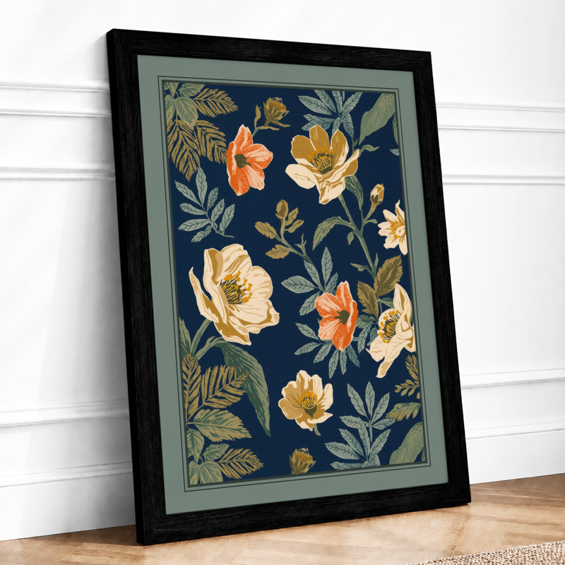 Bloom Botanical - Framed Print, Black, A4 - 29.7 x 21.0 cm