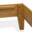 Structure de lit très grand avec 4 pieds en bois franc et 2 pieds centraux supplémentaires - finition chêne-384336245-384336243