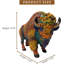 Figurine de bison américain en résine
