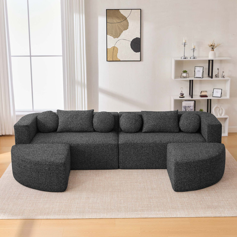 Canapé modulaire Boneless Couch, Noir