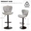Tabouret de bar et de comptoir pivotant à hauteur réglable-2042996063