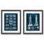 Phare - plan de 2 pièces, ensemble de 2 reproductions d'art sur papier