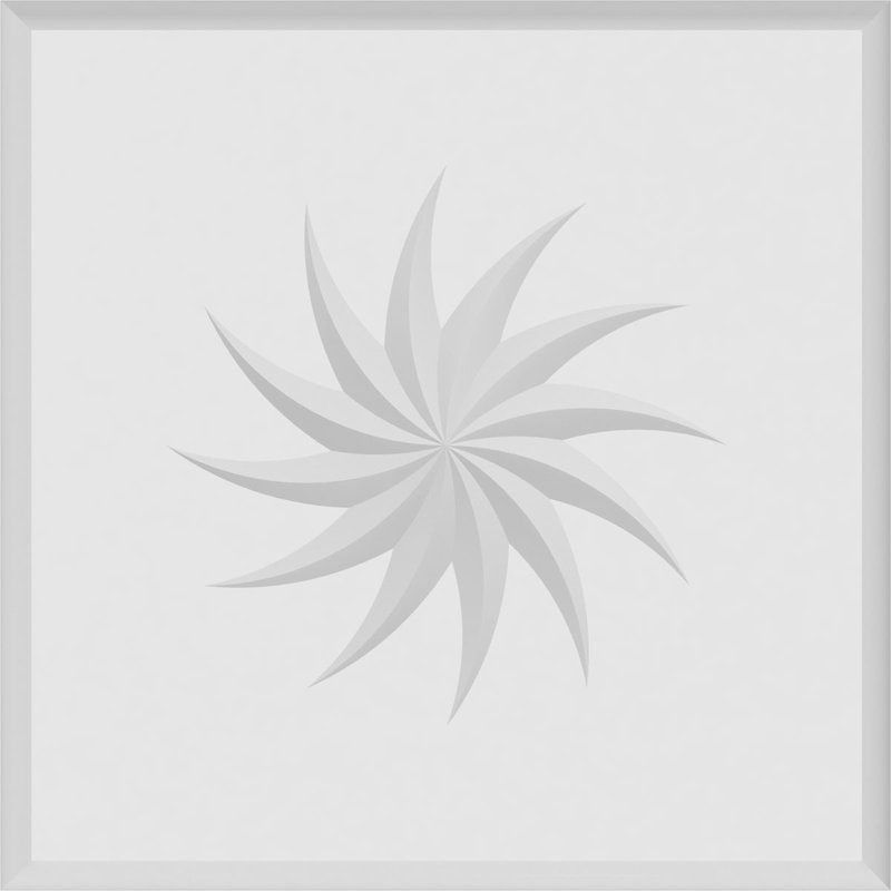 Standard Sedgwick Spiral Rosette With Rounded Edge, 6" H x 6" W x 1" D