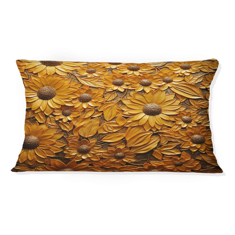 Coussin Golden Radiant Sunflower Blooming