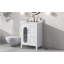 Meuble-lavabo 24 po avec lavabo, meuble-lavabo avec deux tiroirs et porte, tablette réglable, bois massif et panneau de fibres à densité moyenne-829844602